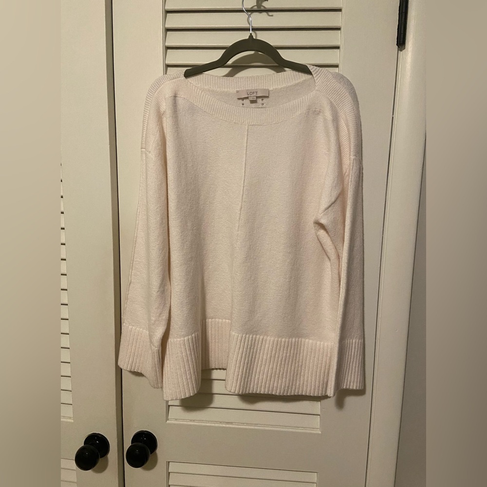 Never been work LOFT Cream Sweater